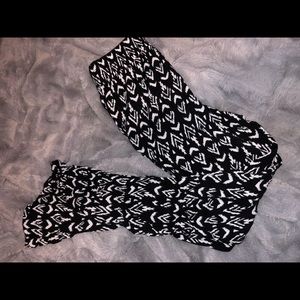 H&M Printed Soft Straight Pants